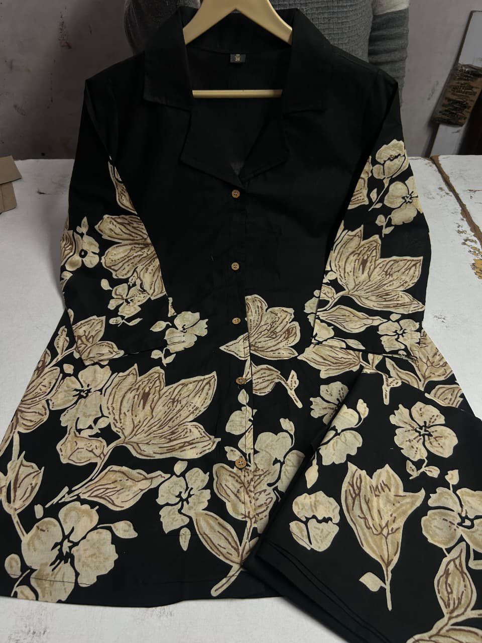 Cotton 60*60 Collar Co - ord Set with Bell - Bottoms - rykardia