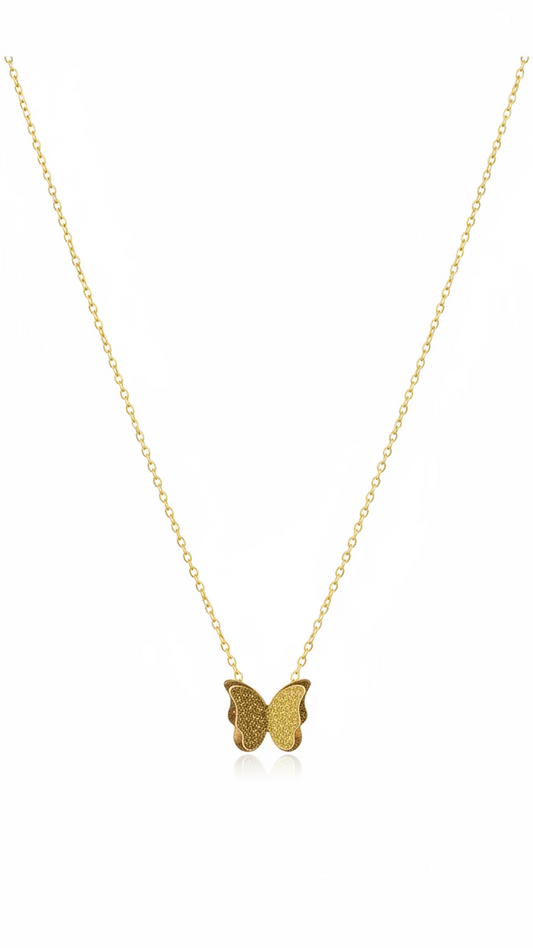 Gold Butterfly Pendant Necklace | Anti-Tarnish Minimalist Jewelry