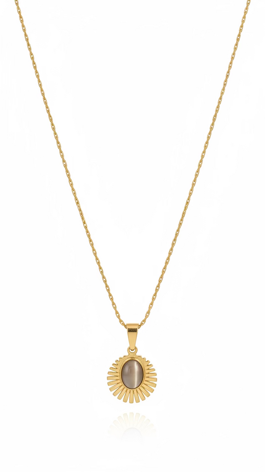 Gold Sunburst Pendant Necklace | Anti-Tarnish Minimalist Jewelry