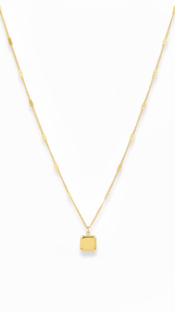 Anti-Tarnish Minimalist Pendant Necklace | Elegant Dainty Station Chain Jewelry - rykardia
