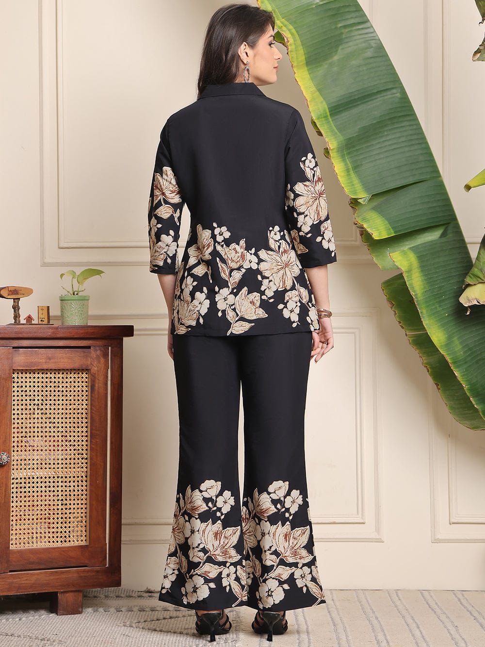 Cotton 60*60 Collar Co - ord Set with Bell - Bottoms - rykardia