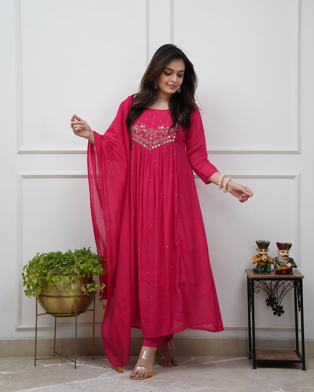 Elegant Cotton Mirror - Work Kurti & Pant Set - rykardia