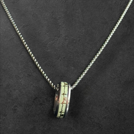 Luminous Heartbeat Rhythm Ring Pendant Necklace - rykardia
