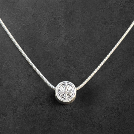 Minimalist Cross Pendant Necklace on Sleek Snake Chain - rykardia