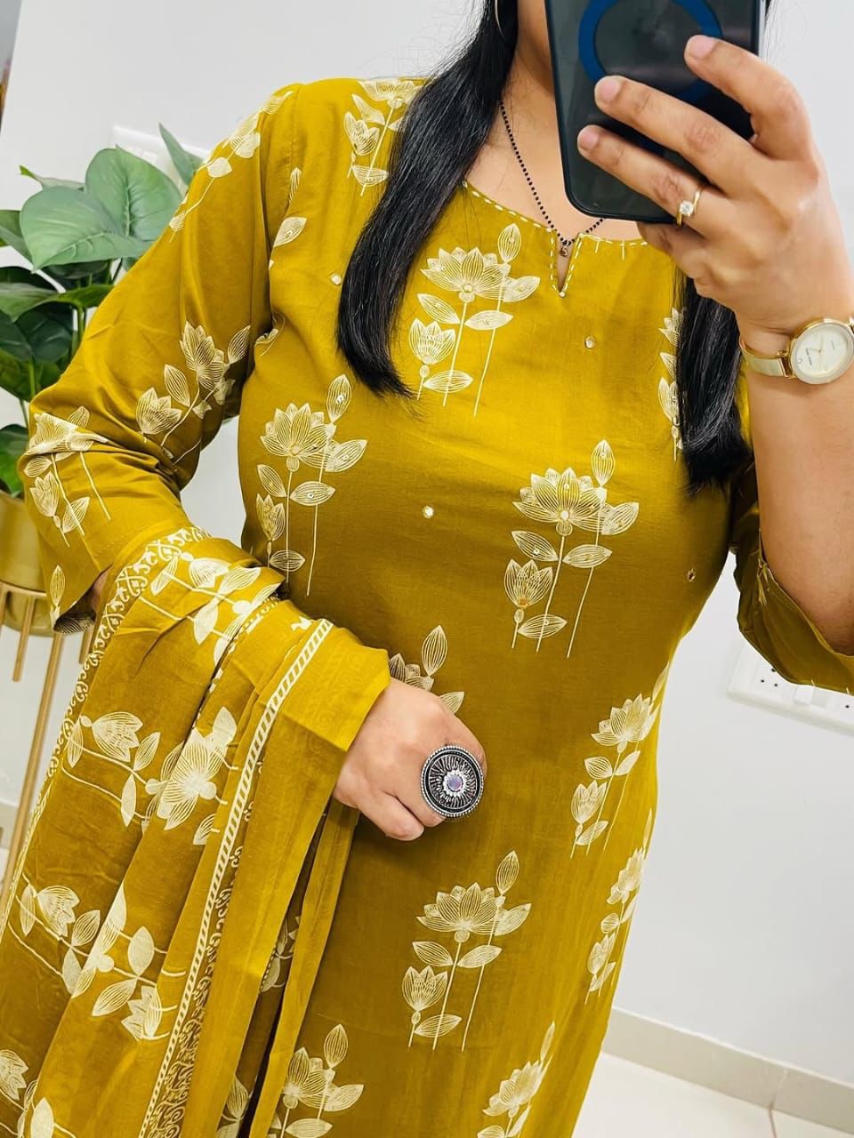 Premium Discharge Print Cotton Set with Handcrafted Details - rykardia