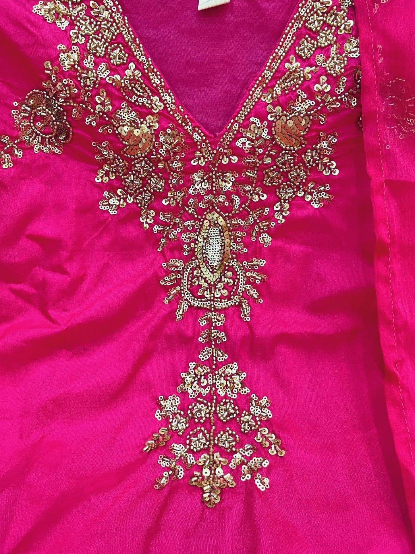 Royal Handwork Mul Chanderi Kurta & Plazzo Set with Chiffon Dupatta - rykardia