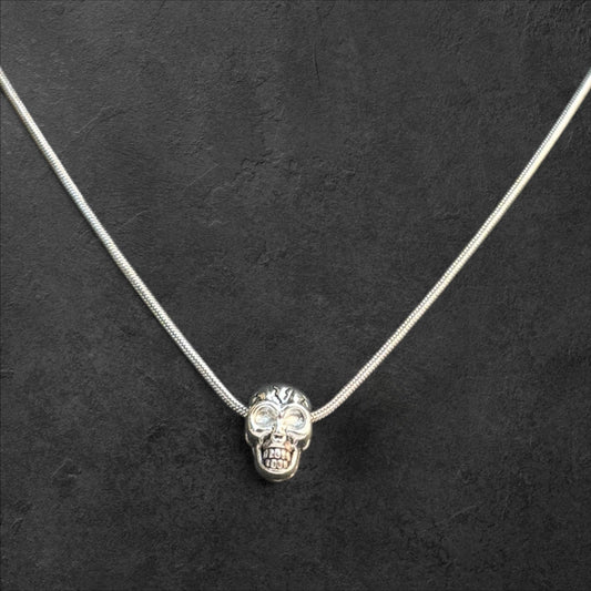 Sterling Silver Skull Pendant Necklace - rykardia