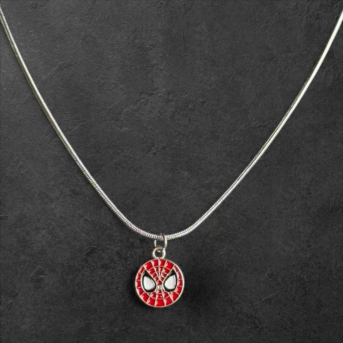 Superhero Web-Slinger Enamel Pendant Necklace - rykardia