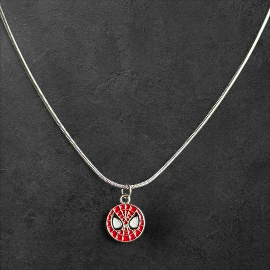 Superhero Web-Slinger Enamel Pendant Necklace - rykardia